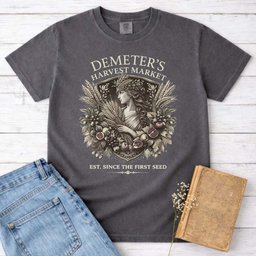 Demeters Harvest Market Tee Gift For Cat Lover