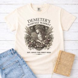 Demeters Harvest Market Tee Gift For Cat Lover