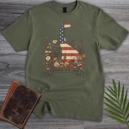 Wildflower Brachiosaurus Americas 250th T Shirt Gift For Nature Lover