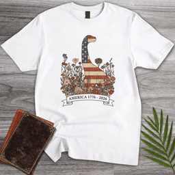 Wildflower Brachiosaurus Americas 250th T Shirt Gift For Nature Lover