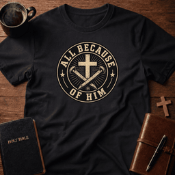 All Because T Shirt Gift For Christian