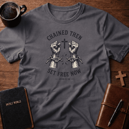 Chained Then T Shirt Gift For Christian
