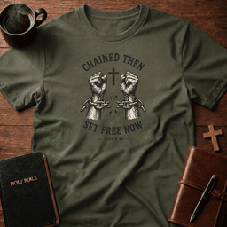 Chained Then T Shirt Gift For Christian