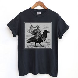 Medieval Knight Crow Rider Shirt T Shirt Gift For Cat Lover