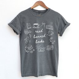 Read Banned Books Doodle Shirt T Shirt Gift For Cat Lover