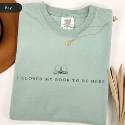 I Closed My Book To Be Here Shirt T Shirt Gift For Cat Lover