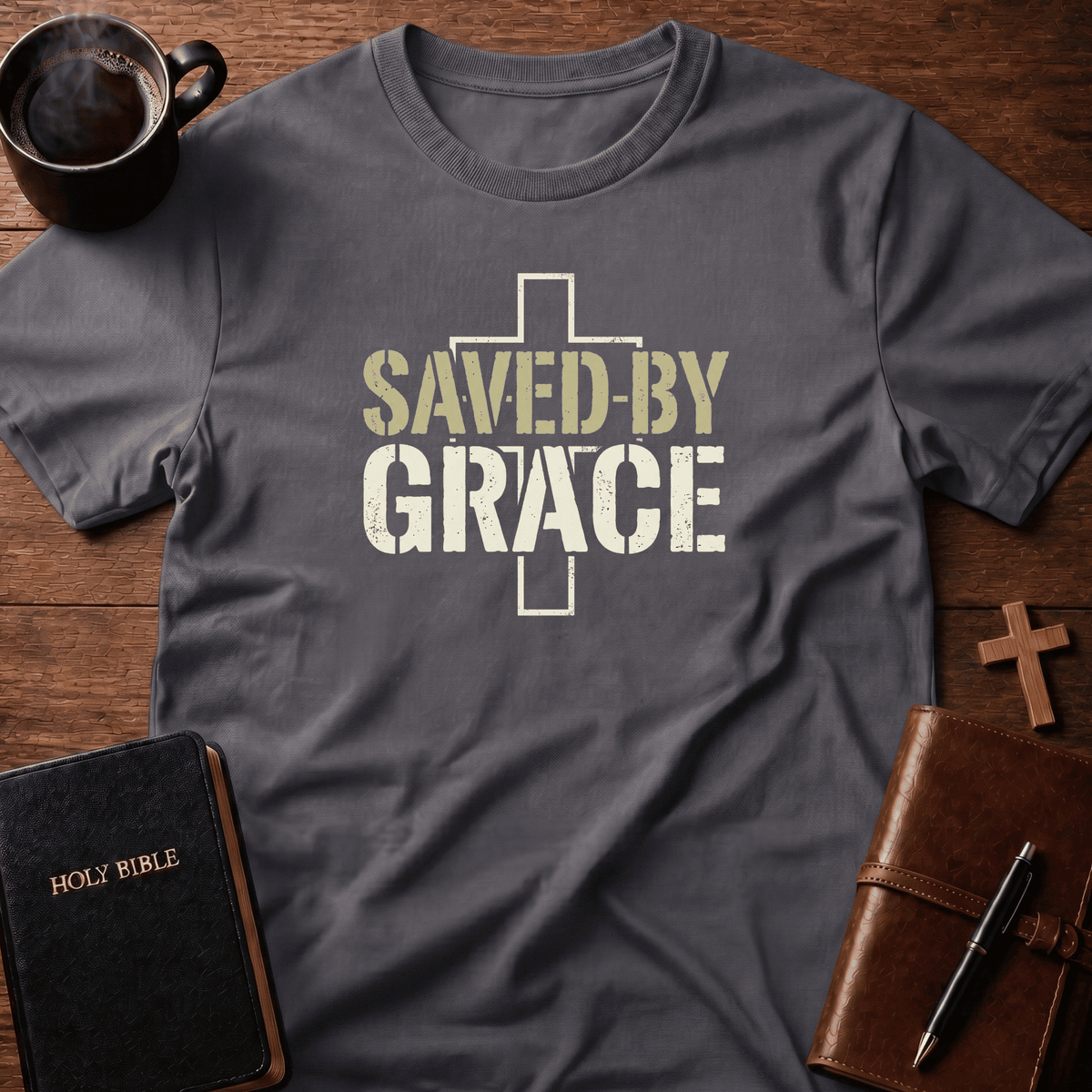 Cross Outline T Shirt Gift For Christian