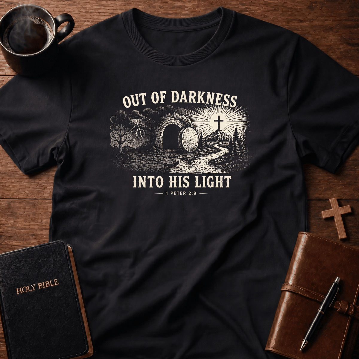 Into His Light T Shirt Gift For Christian