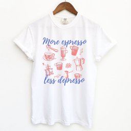 More Espresso Less Depresso Shirt T Shirt Gift For Cat Lover