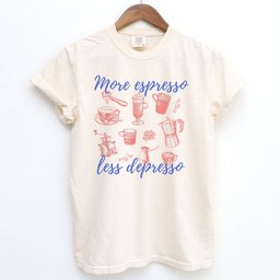 More Espresso Less Depresso Shirt T Shirt Gift For Cat Lover