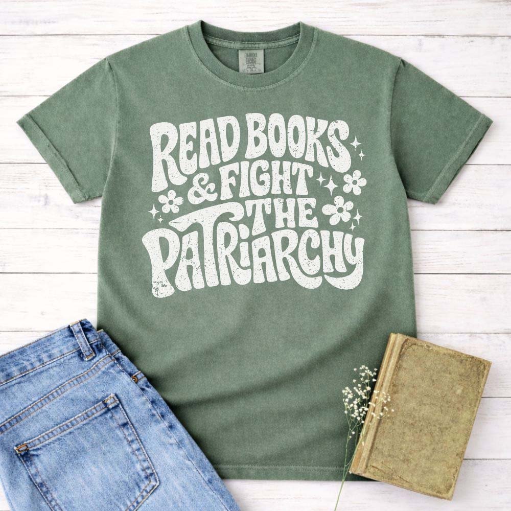 Read Books And Fight The Patriarchy Tee Gift For Cat Lover