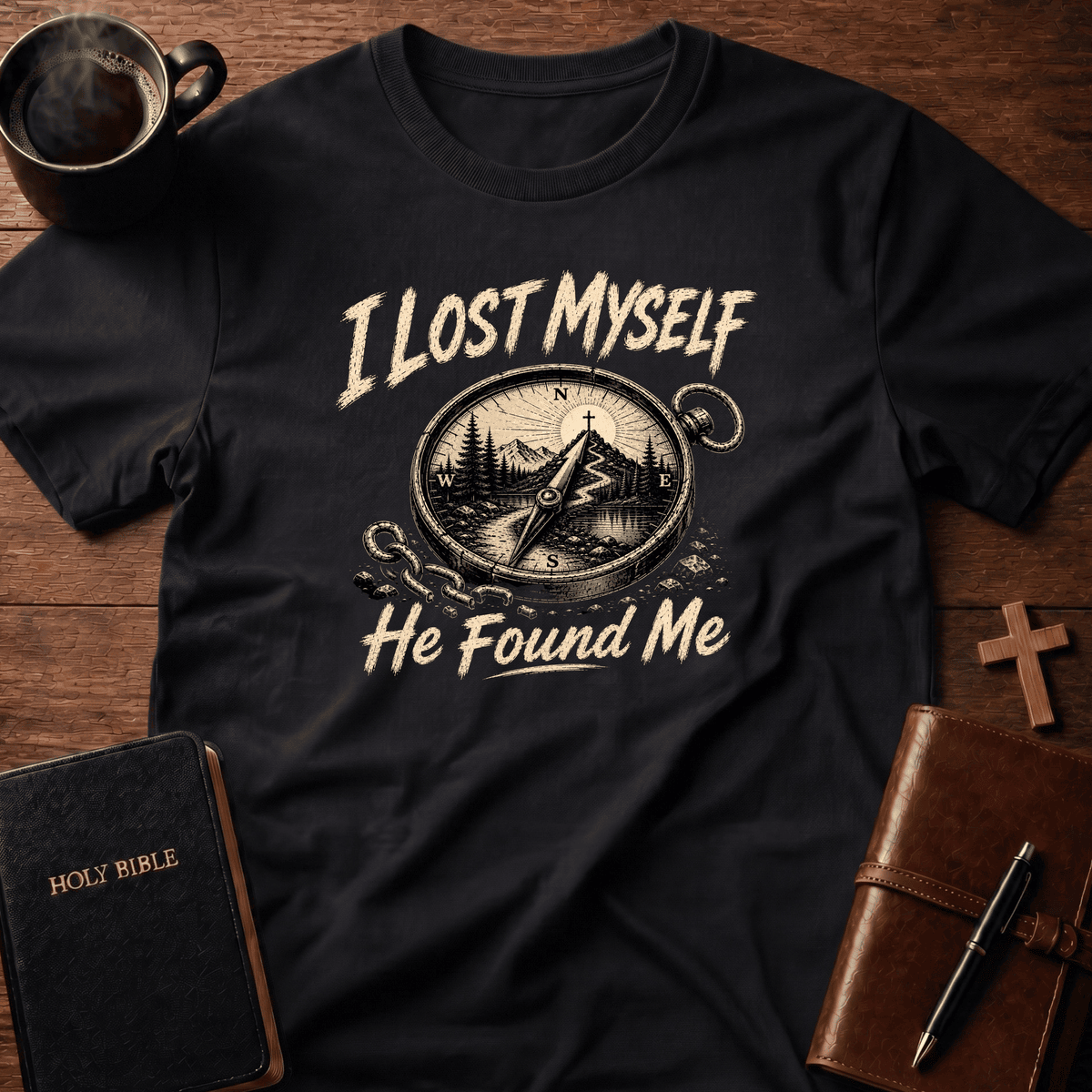 Compass T Shirt Gift For Christian