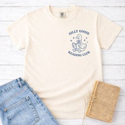 Silly Goose Reading Club Tee Gift For Cat Lover