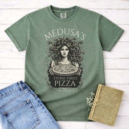 Medusas Stone Fired Pizza Tee Gift For Cat Lover