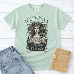 Medusas Stone Fired Pizza Tee Gift For Cat Lover