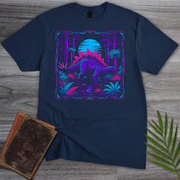 Stegosaurus Cyber Time T-Shirt