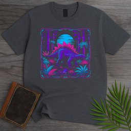 Stegosaurus Cyber Time T-Shirt