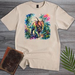 Watercolor Jungle Styracosaurus T Shirt Gift For Nature Lover