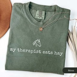 My Therapist Eats Hay T Shirt Gift For Cat Lover