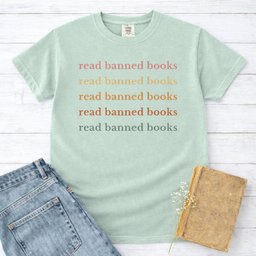 Read Banned Books T Shirt Gift For Cat Lover