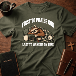 First To T Shirt Gift For Christian