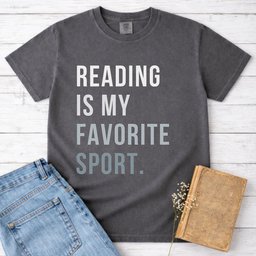 Reading Is My Favorite Sport Tee Gift For Cat Lover