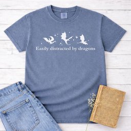 Minimalist Easily Distracted By Dragons Shirt T Shirt Gift For Cat Lover