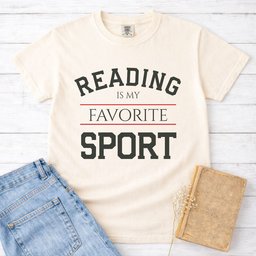 Reading Is My Favorite Sport Tee Gift For Cat Lover
