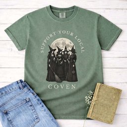 Support Your Local Coven Witch Shirt T Shirt Gift For Cat Lover