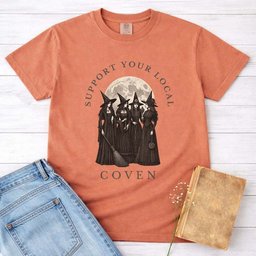 Support Your Local Coven Witch Shirt T Shirt Gift For Cat Lover