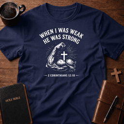 Bicep Cross T Shirt Gift For Christian