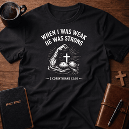 Bicep Cross T Shirt Gift For Christian