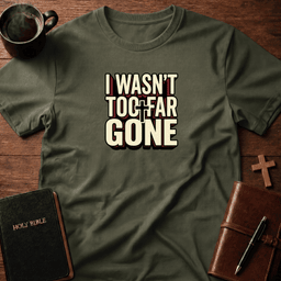 I Wasnt 2 Far T Shirt Gift For Christian