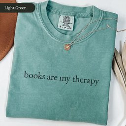 Minimalist Books Are My Therapy Shirt T Shirt Gift For Cat Lover