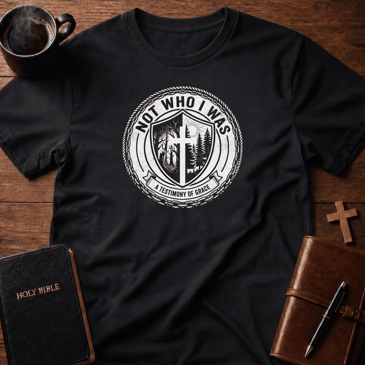White Circle T Shirt Gift For Christian