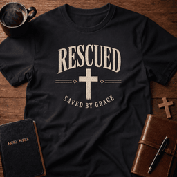 Rescued Saved T Shirt Gift For Christian
