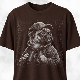 Birdwatching Pug T Shirt Gift For Dog Lover