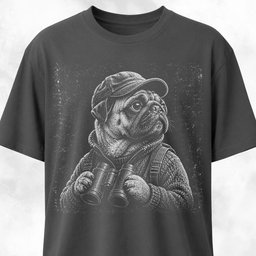 Birdwatching Pug T Shirt Gift For Dog Lover