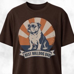 Best Bulldog Dad T Shirt Gift For Dad