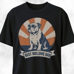 Best Bulldog Dad T Shirt Gift For Dad