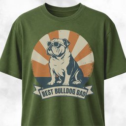 Best Bulldog Dad T Shirt Gift For Dad