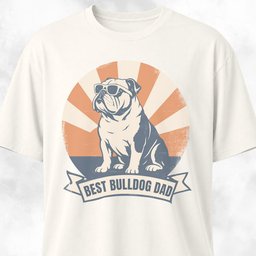 Best Bulldog Dad T Shirt Gift For Dad