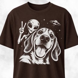 Beagle Alien Selfie T Shirt Gift For Dog Lover