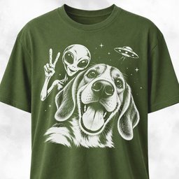 Beagle Alien Selfie T Shirt Gift For Dog Lover