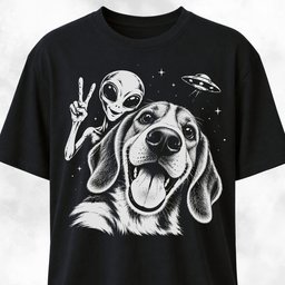 Beagle Alien Selfie T Shirt Gift For Dog Lover