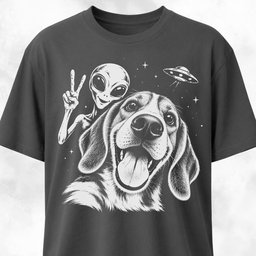 Beagle Alien Selfie T Shirt Gift For Dog Lover