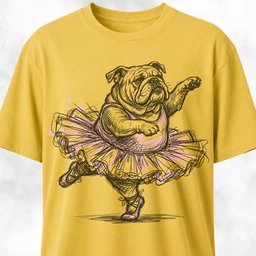Ballerina Bulldog T Shirt Gift For Dog Lover