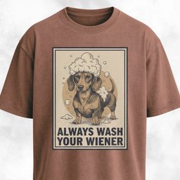 Always Wash Your Wiener T Shirt Gift For Dog Lover
