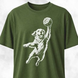Basketball Golden Retriever T Shirt Gift For Dog Lover