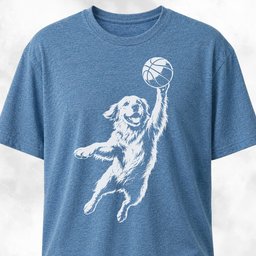 Basketball Golden Retriever T Shirt Gift For Dog Lover